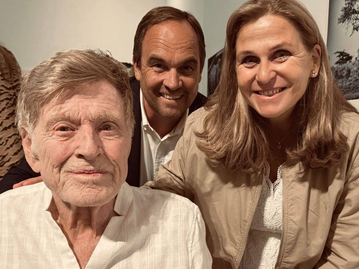 Robert Redford mit den Inhabern von FYNCH-HATTON